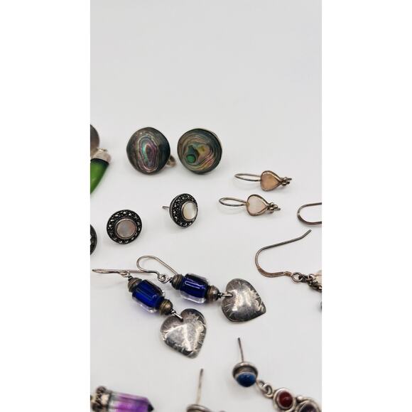 Lot Of Sterling Silver 925 Earrings For Craft Jewelry Making ASIS - Picture 5 of 10